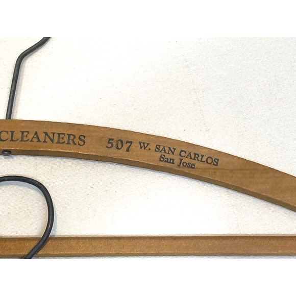 2 Advertising Vintage Wood Hangers San Jose and San Francisco - Picture 3 of 7